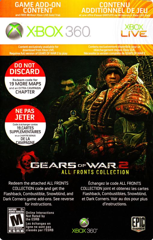 Extras for Gears of War 2: Game of the Year Edition (Xbox 360): Add-On Content - Front