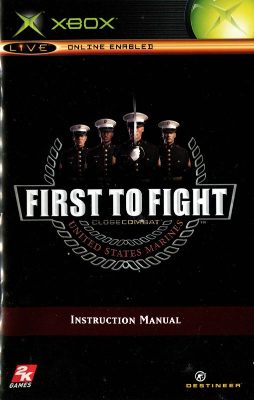 Manual for Close Combat: First to Fight (Xbox): Front