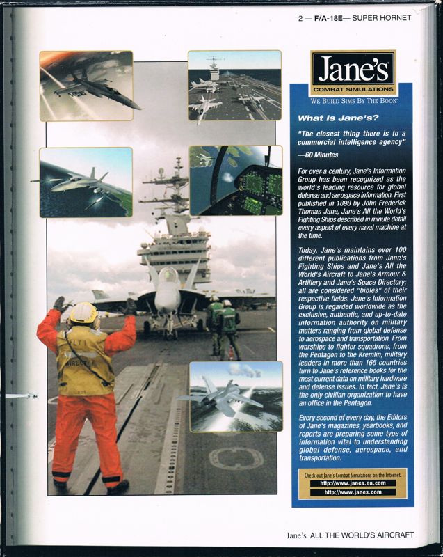 Inside Cover for Jane's Combat Simulations: F/A-18 Simulator (Windows): Right