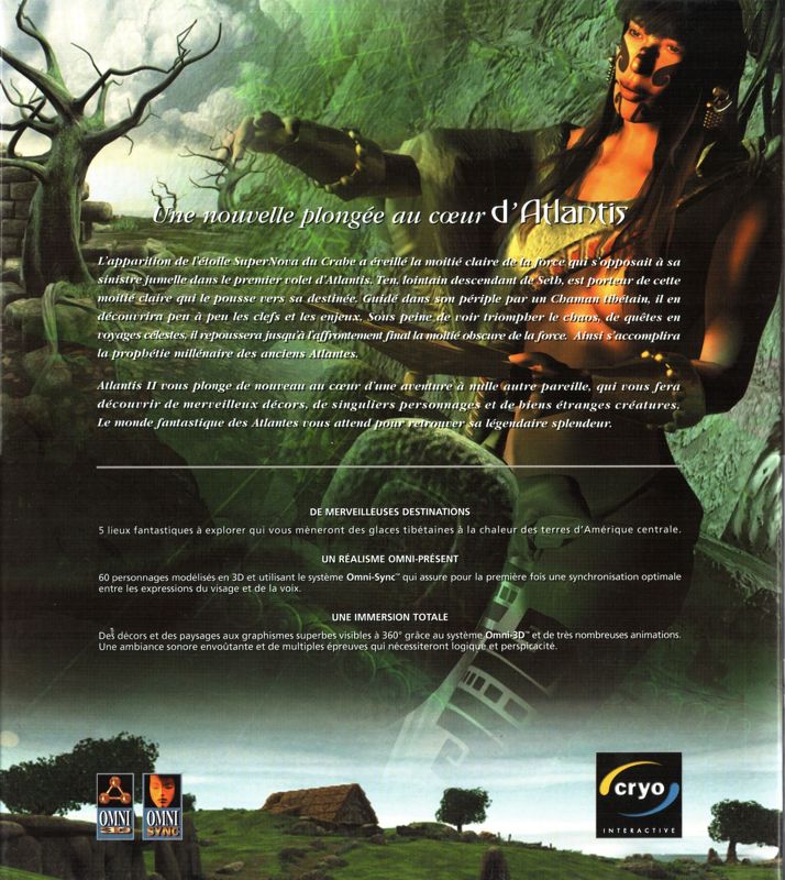 Back Cover for Atlantis II (Edition Limitée) (Windows)