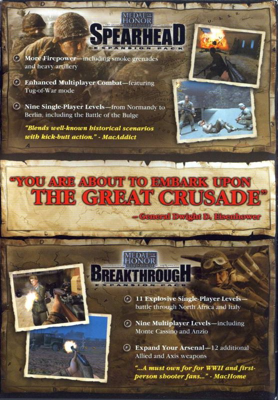 Inside Cover for Medal of Honor: Allied Assault - War Chest (Macintosh): Right