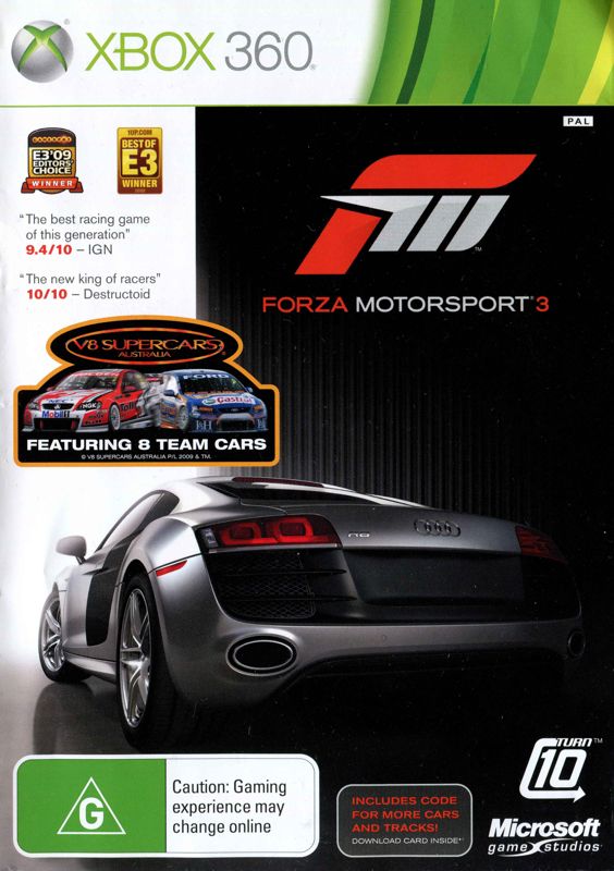 Front Cover for Forza Motorsport 3 (Xbox 360)