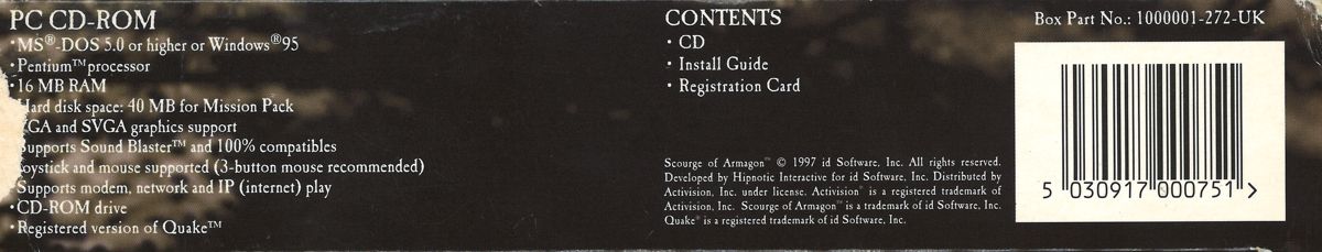 Spine/Sides for Quake Mission Pack No. I: Scourge of Armagon (DOS): bottom