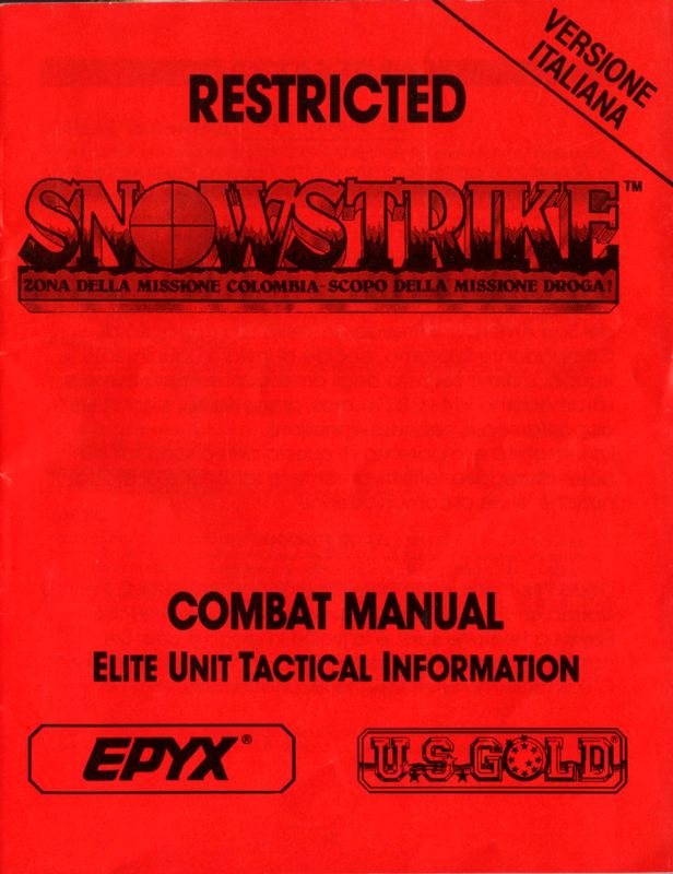 Manual for Snow Strike (Amstrad CPC)
