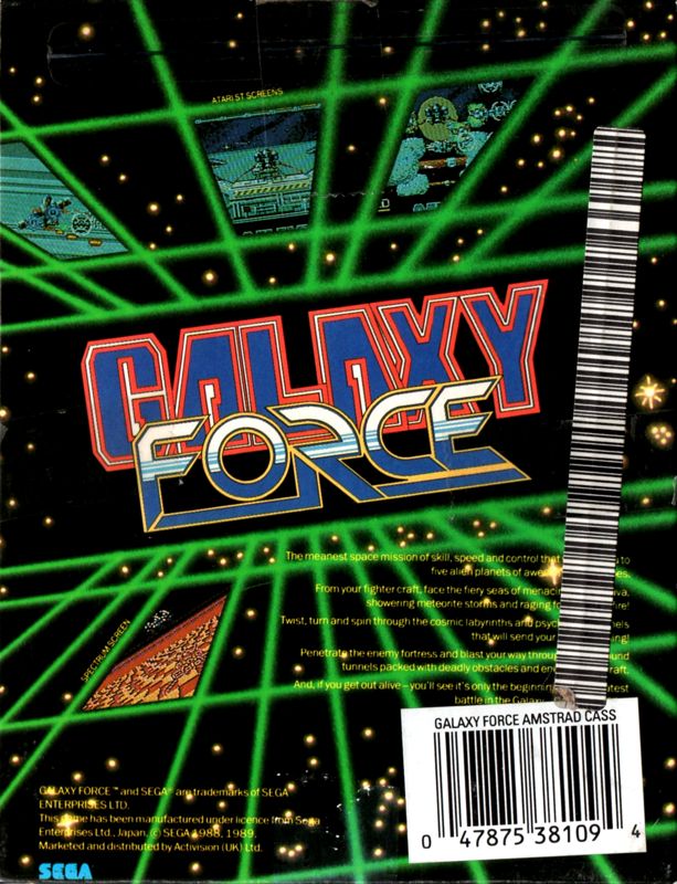 Back Cover for Galaxy Force II (Amstrad CPC)
