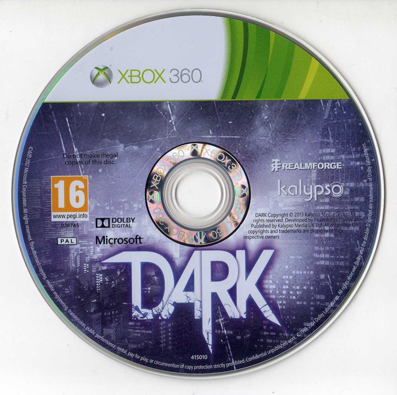 Media for Dark (Xbox 360) (European English release)
