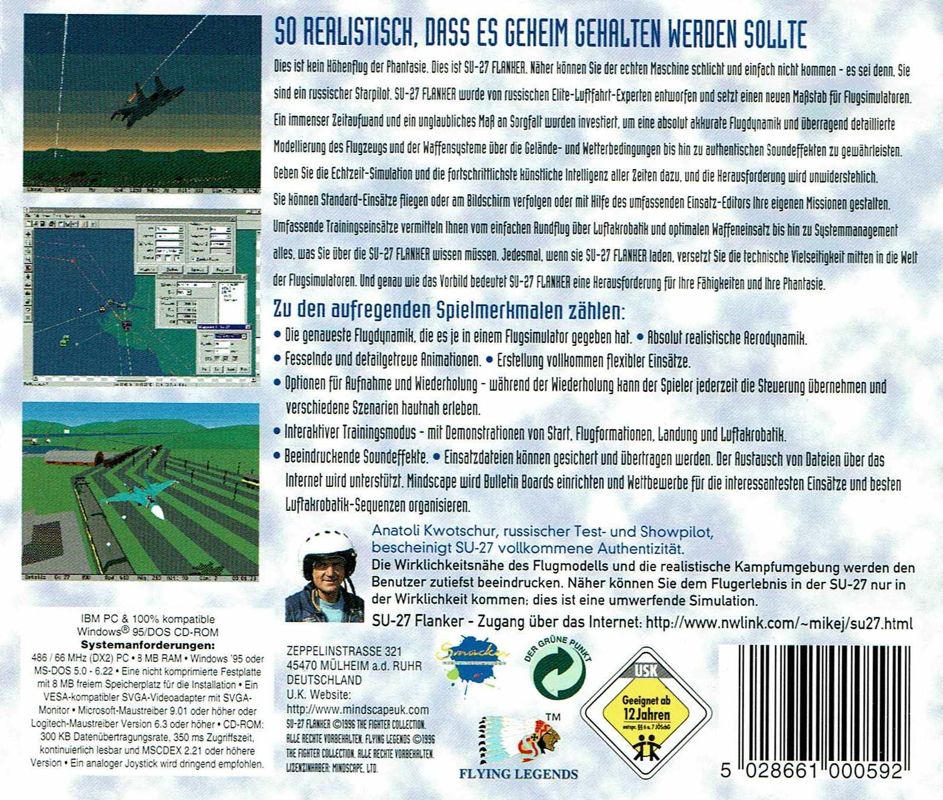 Other for Su-27 Flanker (DOS and Windows) (Cash & Carry Collection release): Jewel Case - Back