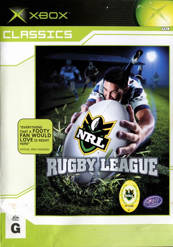Front Cover for NRL Rugby League (Xbox) (Classics release)