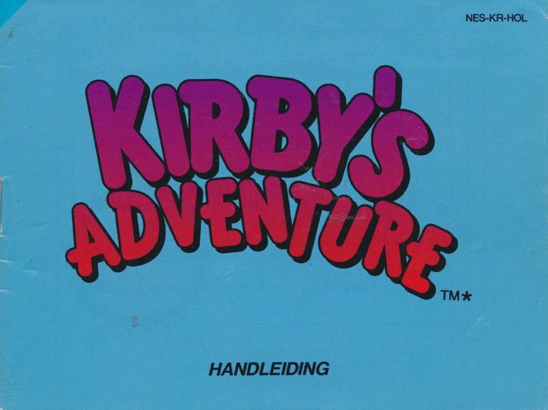 Manual for Kirby's Adventure (NES): Front