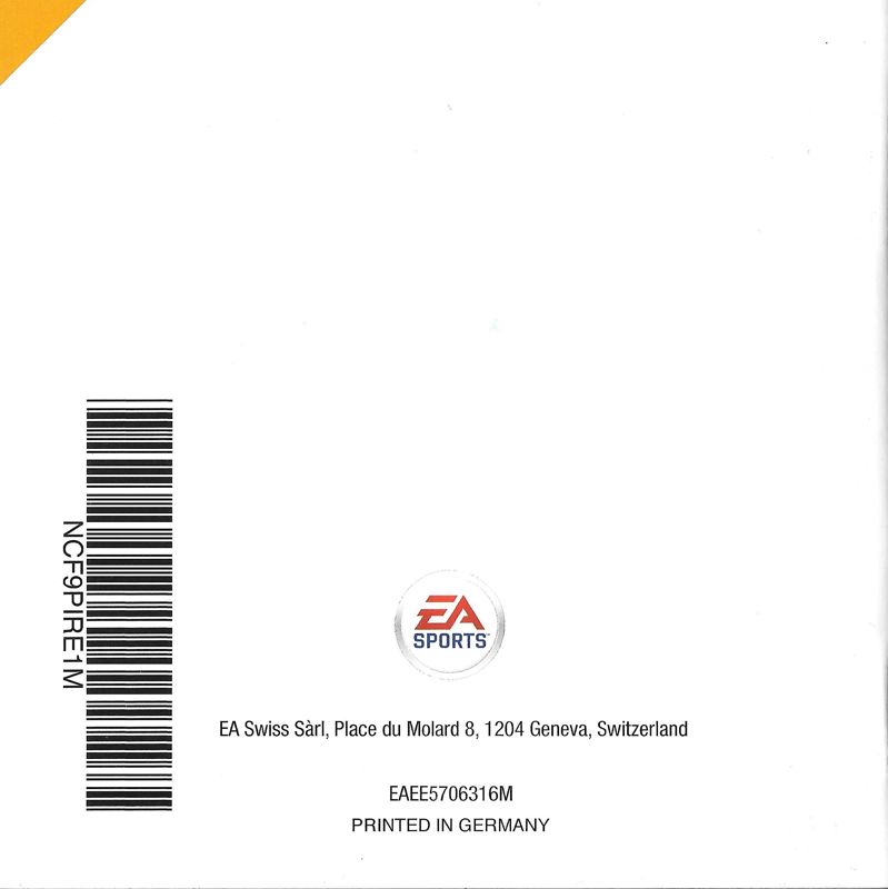 Manual for FIFA Soccer 09 (Nintendo DS): Back