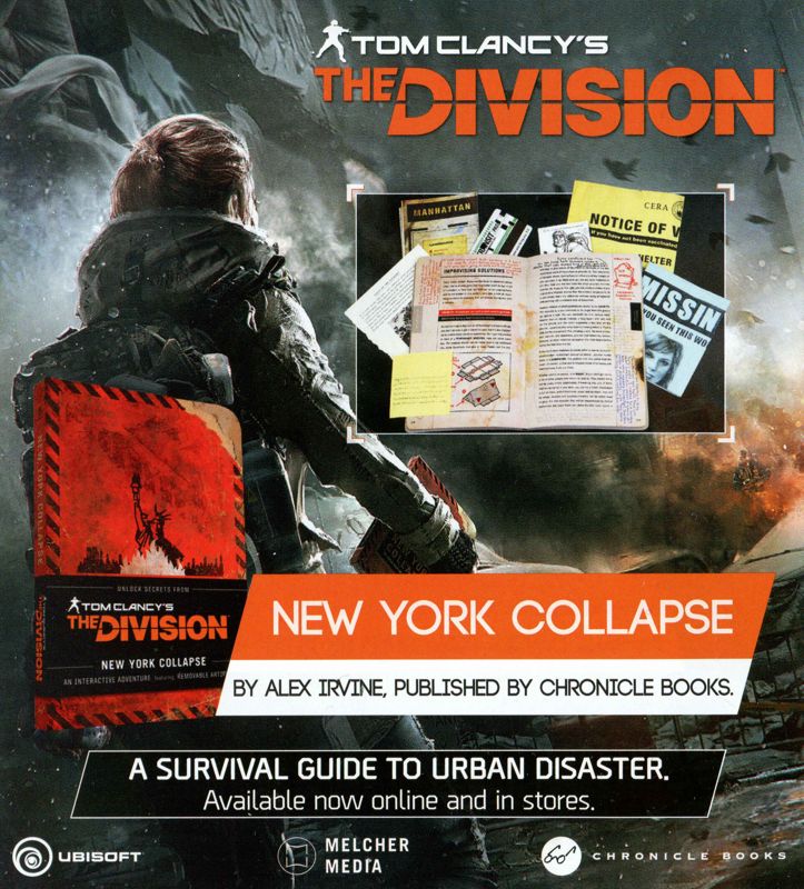 Advertisement for Tom Clancy's The Division (Xbox One): Front