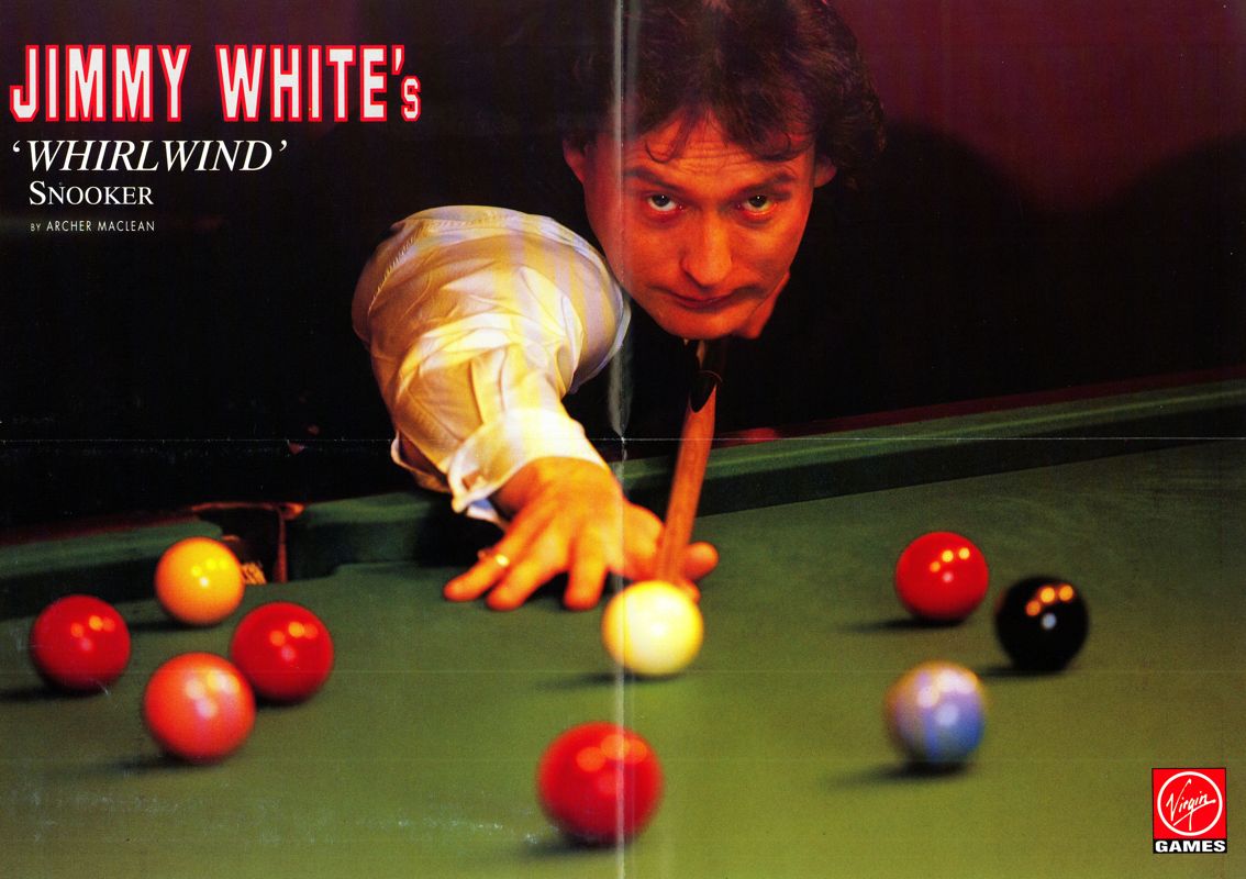 Extras for Jimmy White's 'Whirlwind' Snooker (Amiga) (Bundled with cue chalk and History and Rules of Snooker book): A3 Poster