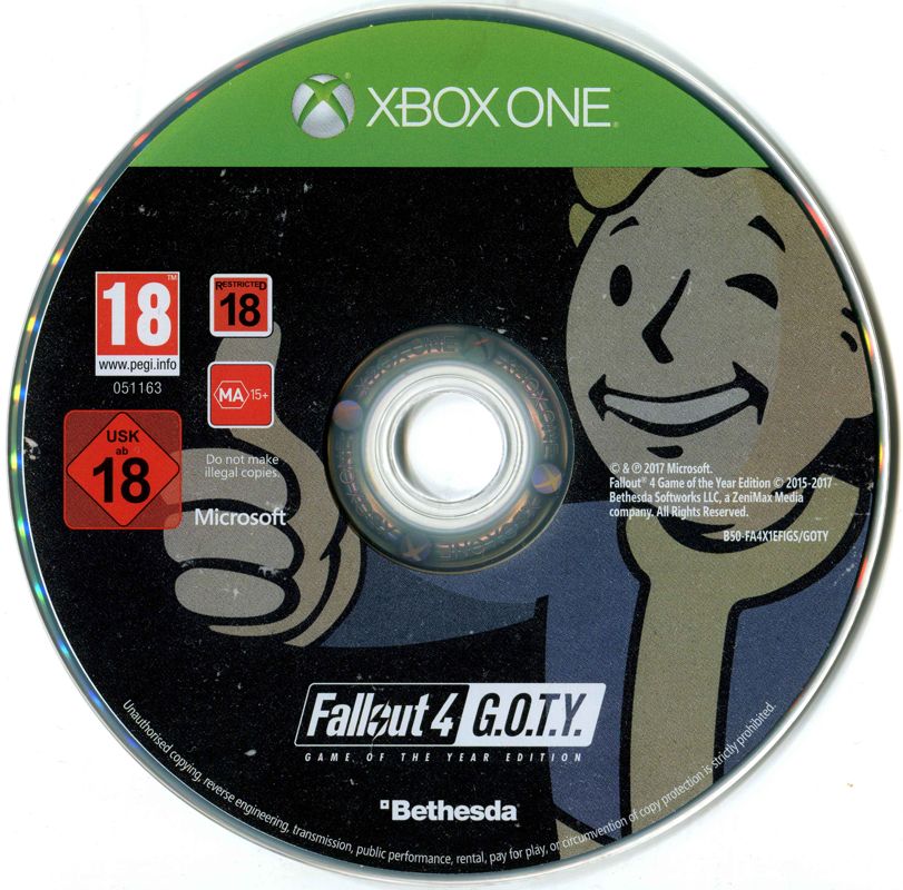 Fallout 4: Game of the Year Edition cover or packaging material - MobyGames