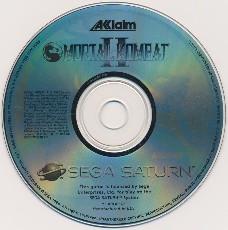Media for Mortal Kombat II (SEGA Saturn)