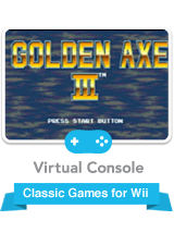 Front Cover for Golden Axe III (Wii)
