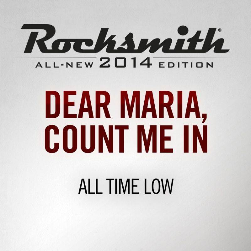 Front Cover for Rocksmith: All-new 2014 Edition - All Time Low: Dear Maria, Count Me In (PlayStation 3 and PlayStation 4) (download release)