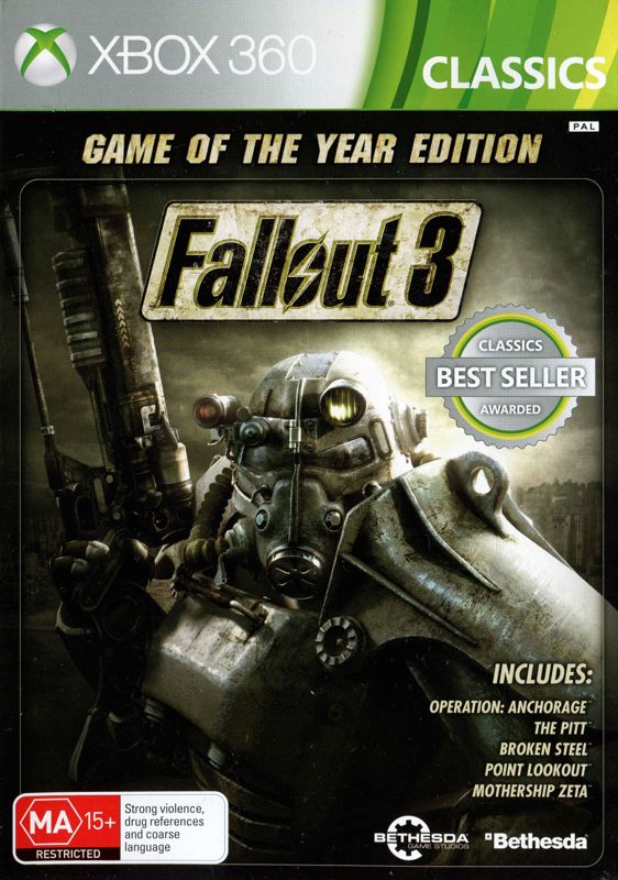Front Cover for Fallout 3: Game of the Year Edition (Xbox 360) (Classics release)