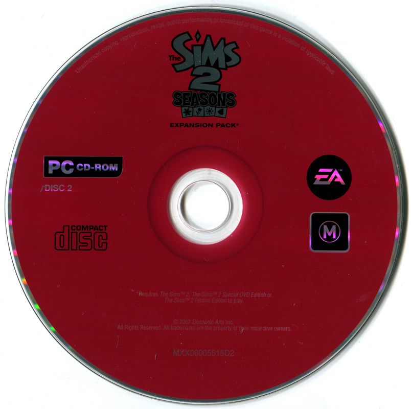 Media for The Sims 2: Seasons (Windows): Disc 2