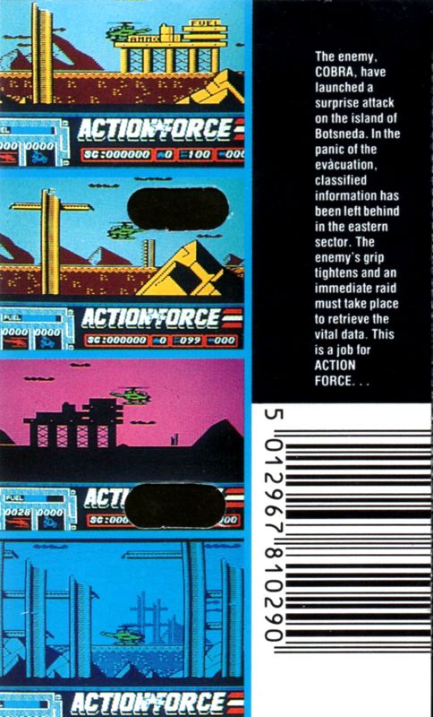 Back Cover for Action Force (Amstrad CPC) (Budget re-release)