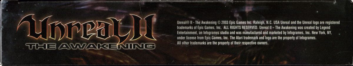 Spine/Sides for Unreal II: The Awakening (Windows): Top