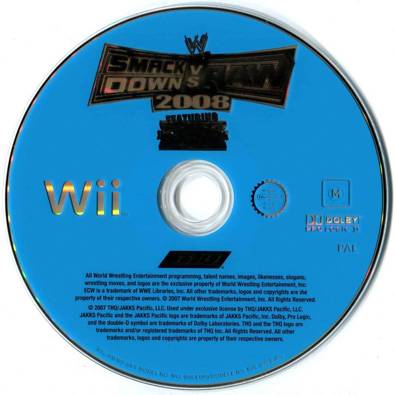 Media for WWE Smackdown vs. Raw 2008 (Wii)