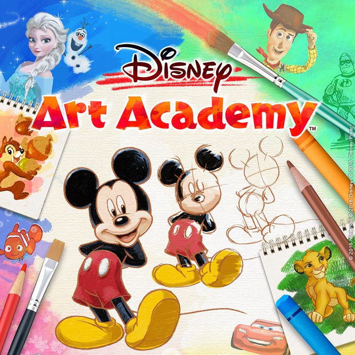 Front Cover for Disney Art Academy (Nintendo 3DS) (download release)