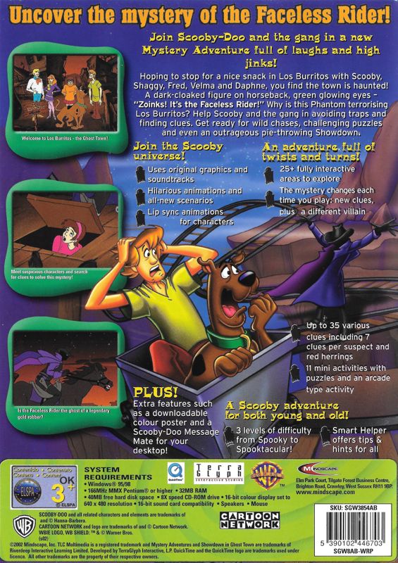 Back Cover for Scooby-Doo!: Show Down in Ghost Town (Windows)