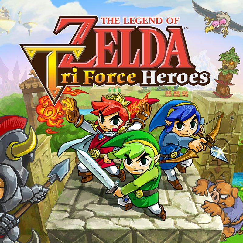 Front Cover for The Legend of Zelda: Tri Force Heroes (Nintendo 3DS) (download release)
