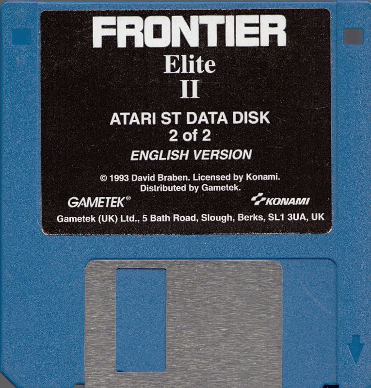 Media for Frontier: Elite II (Atari ST): Data Disk