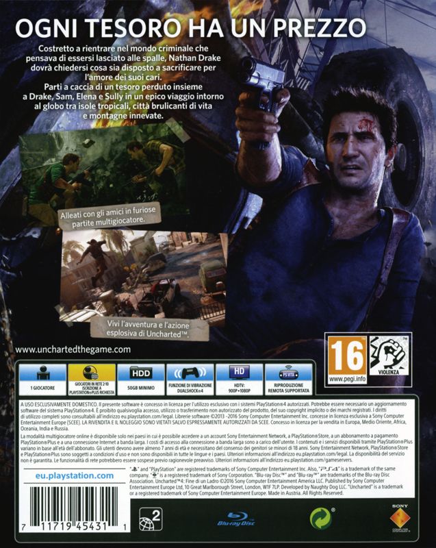 UNCHARTED 4: A Thief's End - PS4, PlayStation 4