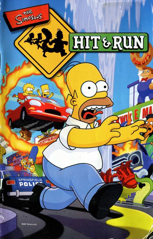 The Simpsons Hit Run Cover Or Packaging Material Mobygames