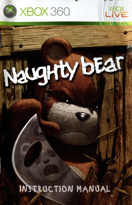 Manual for Naughty Bear (Xbox 360): Front