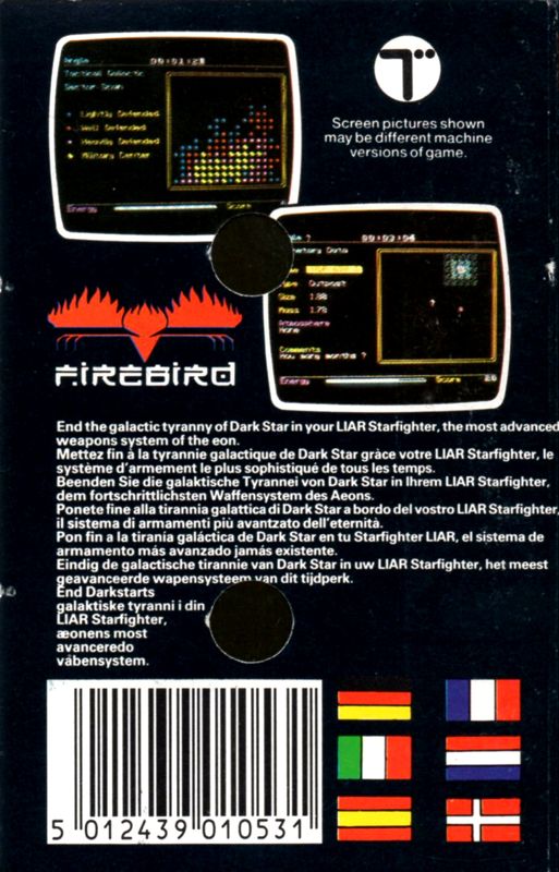 Back Cover for Dark Star (Amstrad CPC)