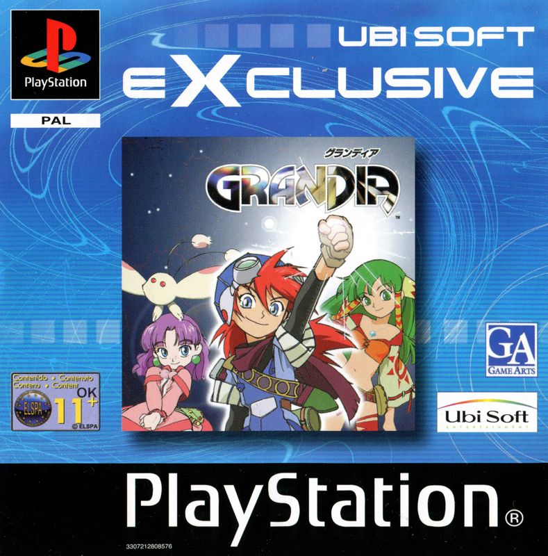 Front Cover for Grandia (PlayStation) (Ubisoft eXclusive release)
