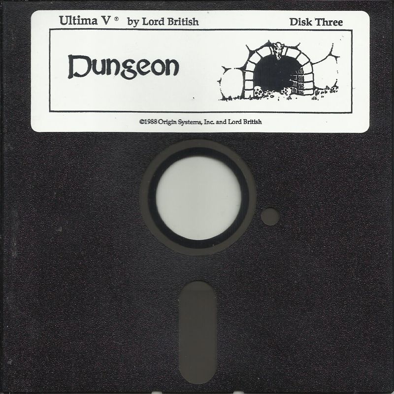 Media for Ultima V: Warriors of Destiny (DOS) (Dual media release): 5.25" disk 3/4: Dungeon disk