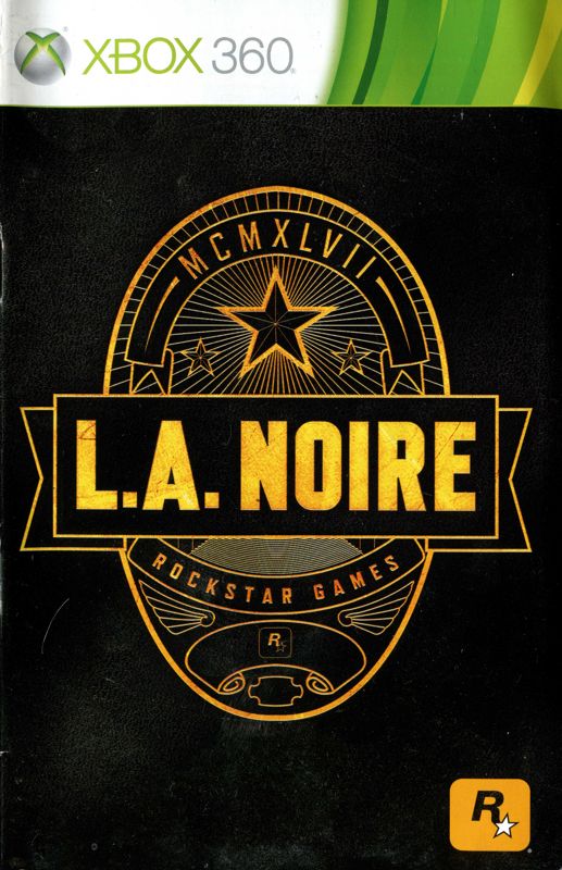 Manual for L.A. Noire (Xbox 360): Front