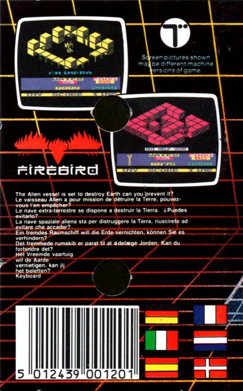 Back Cover for Chimera (Amstrad CPC)