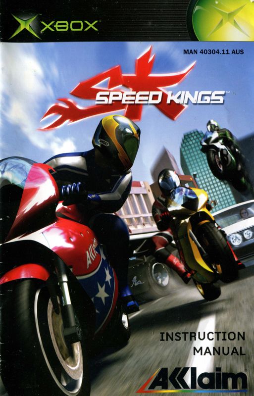Manual for Speed Kings (Xbox): Front
