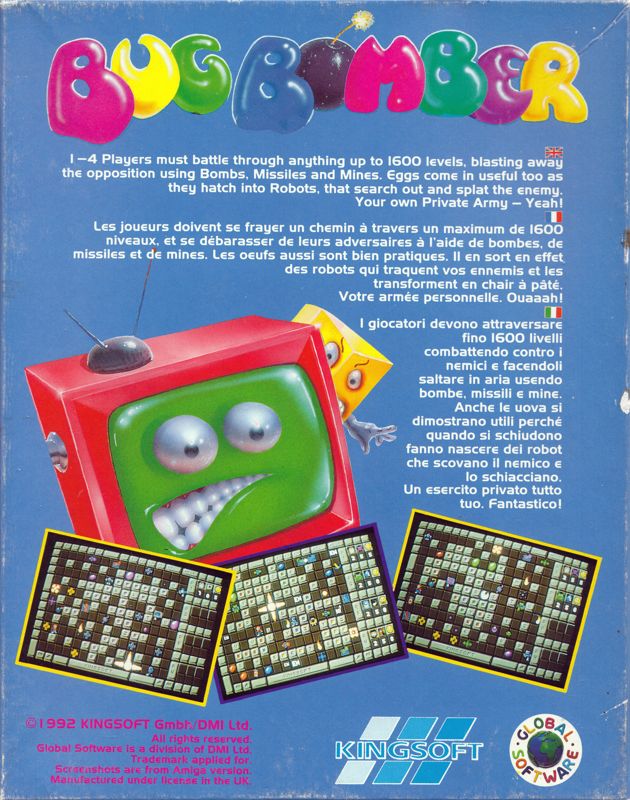 Back Cover for Bug Bomber (Amiga)