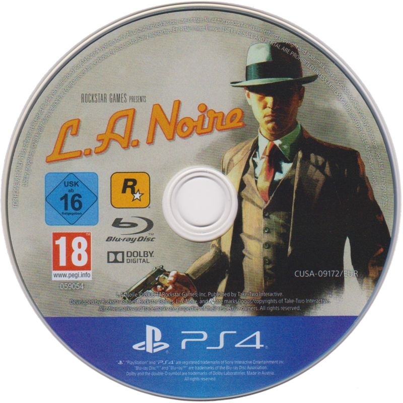 Media for L.A. Noire: The Complete Edition (PlayStation 4)