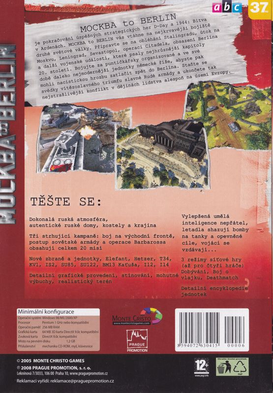 Back Cover for Moscow to Berlin: Red Siege (Windows) (ABC release)