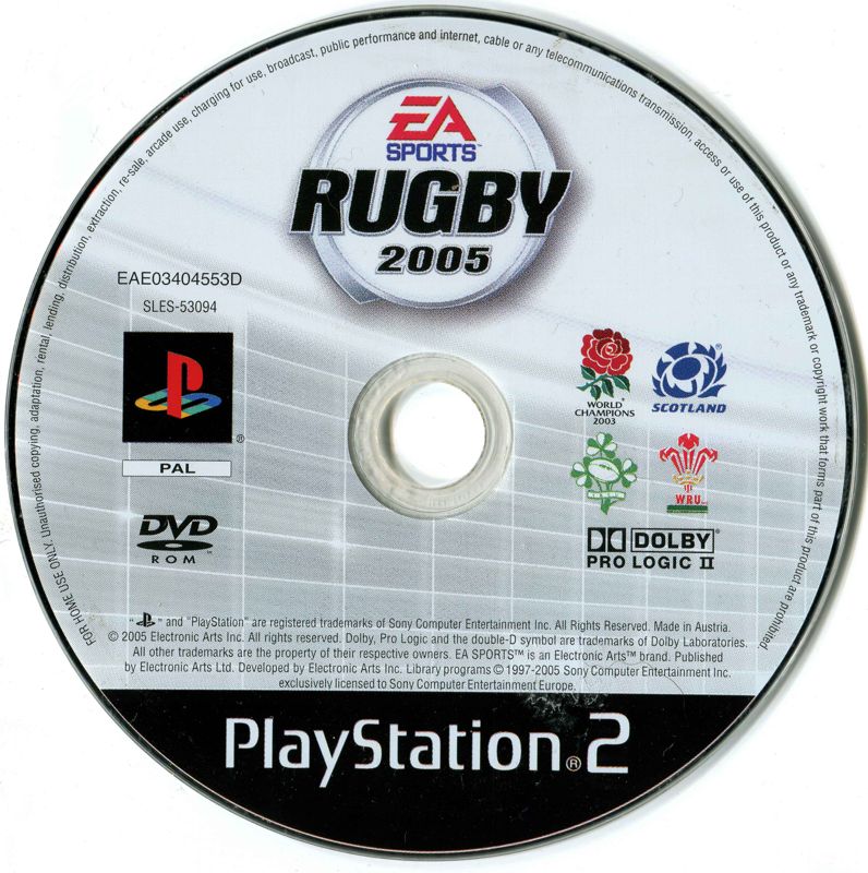 Media for Rugby 2005 (PlayStation 2)