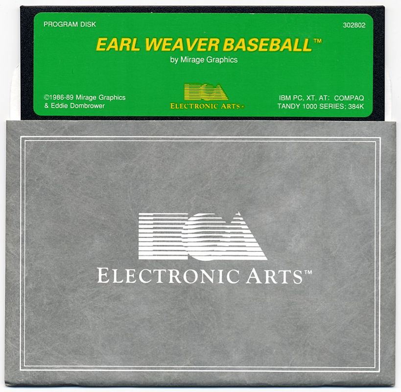 Media for Earl Weaver Baseball (DOS) (Version 1.5 release): 5.25" disk 1/2 - Program disk