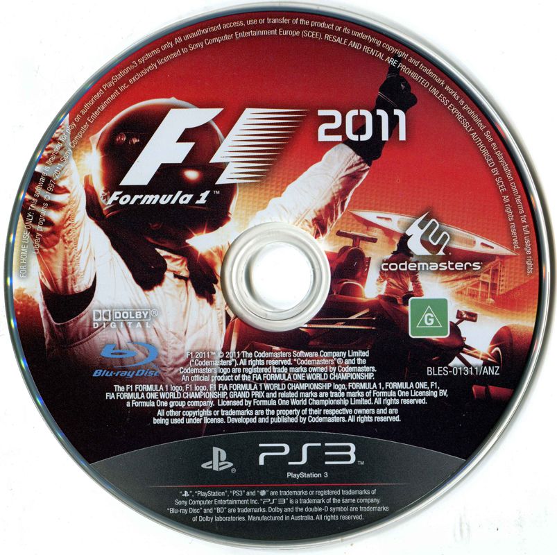 Media for F1 2011 (PlayStation 3)