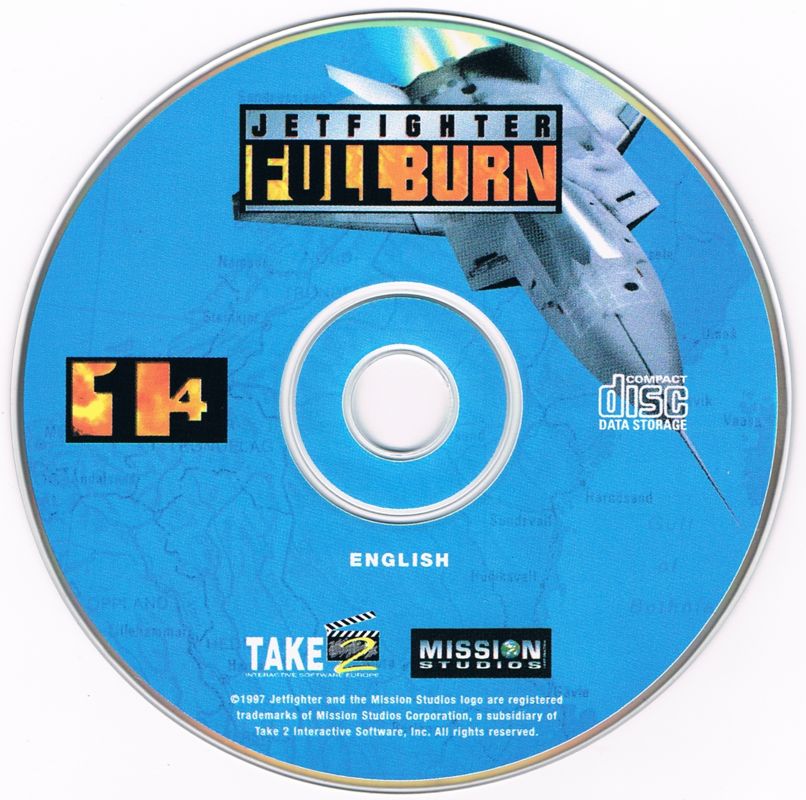 Media for JetFighter: Full Burn (DOS): Disc 1/4