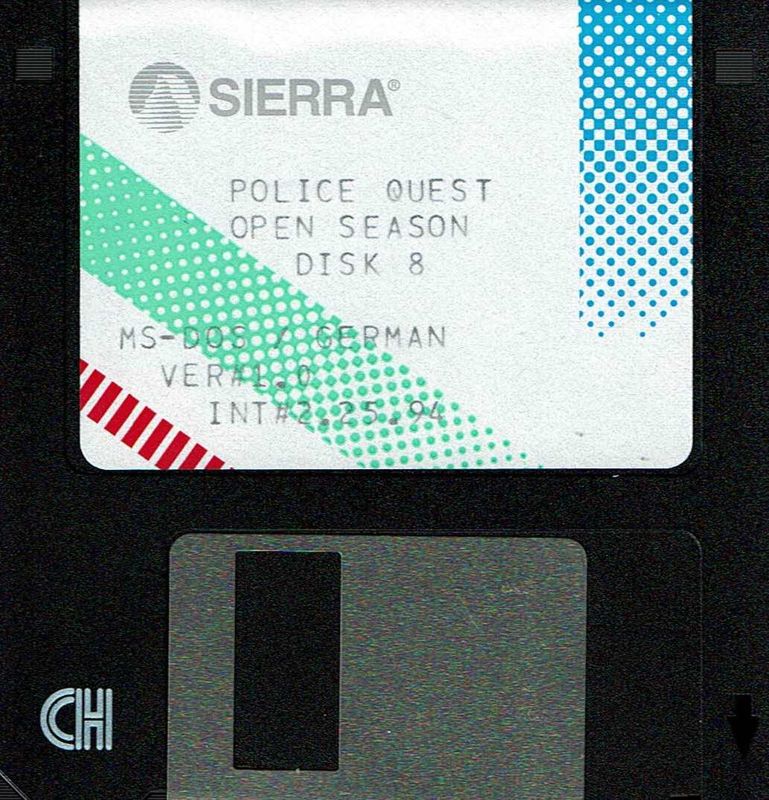 Media for Daryl F. Gates Police Quest: Open Season (DOS): Disk 8