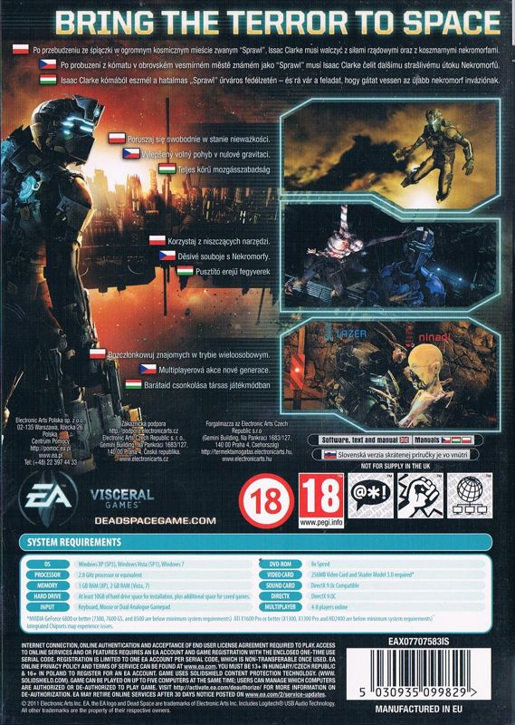 Back Cover for Dead Space 2 (Windows)