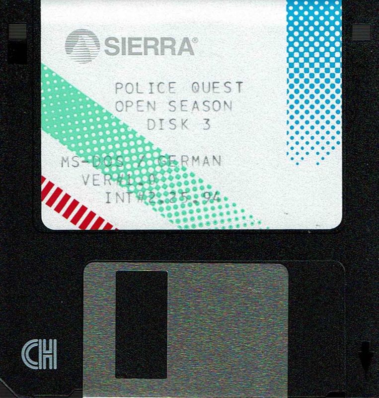 Media for Daryl F. Gates Police Quest: Open Season (DOS): Disk 3