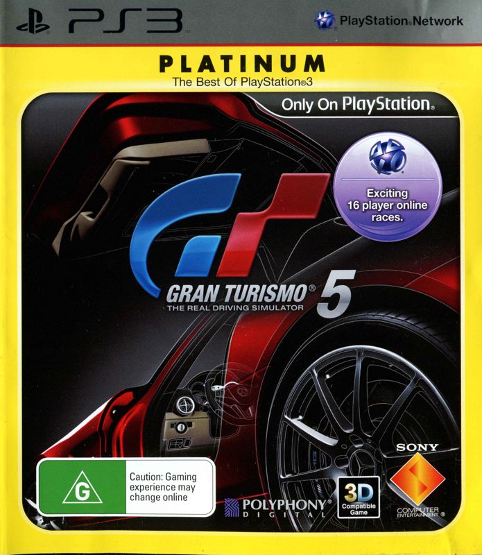 Front Cover for Gran Turismo 5 (PlayStation 3) (Platinum release)