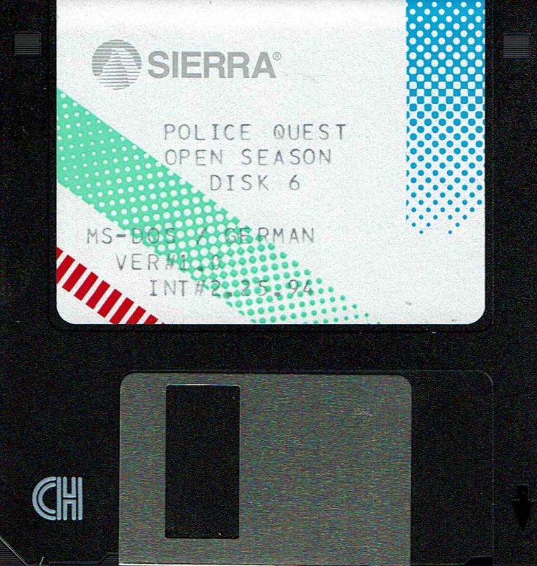 Media for Daryl F. Gates Police Quest: Open Season (DOS): Disk 6